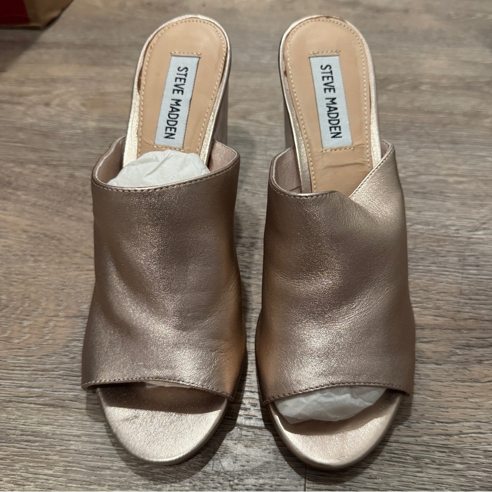 Steve Madden Rose Gold Mule Heel